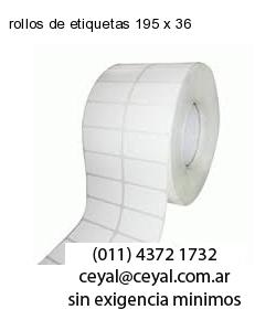 rollos de etiquetas 195 x 36