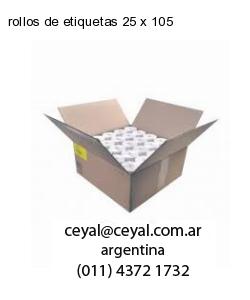 rollos de etiquetas 25 x 105