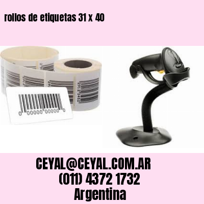 rollos de etiquetas 31 x 40