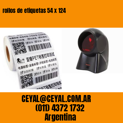 rollos de etiquetas 54 x 124