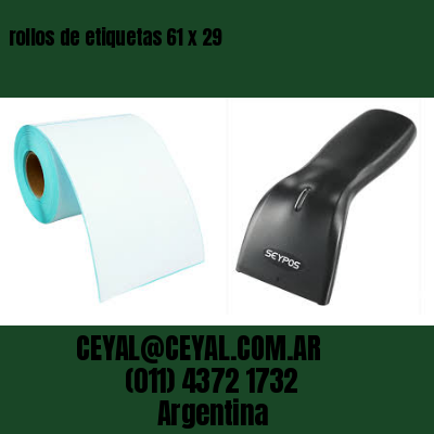 rollos de etiquetas 61 x 29