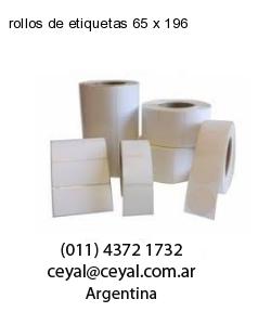 rollos de etiquetas 65 x 196