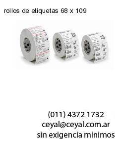 rollos de etiquetas 68 x 109