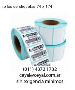 rollos de etiquetas 74 x 174