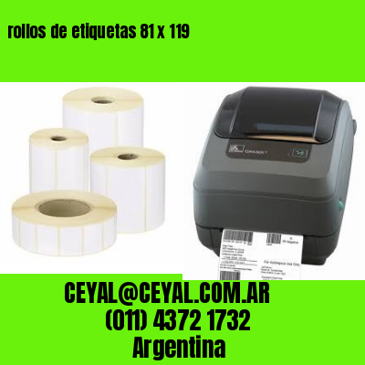 rollos de etiquetas 81 x 119