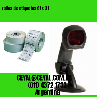 rollos de etiquetas 81 x 31