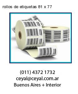 rollos de etiquetas 81 x 77