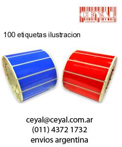 100 etiquetas ilustracion