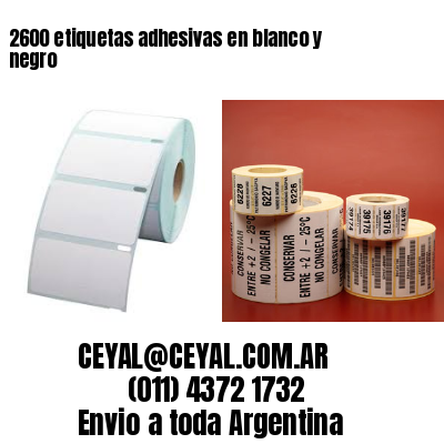 2600 etiquetas adhesivas en blanco y negro