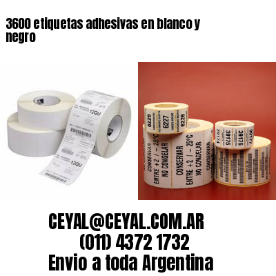 3600 etiquetas adhesivas en blanco y negro