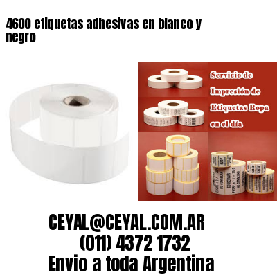 4600 etiquetas adhesivas en blanco y negro