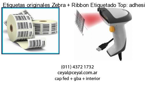Etiquetas originales Zebra Ribbon Etiquetado Top: adhesivo ribbo
