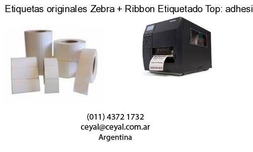 Etiquetas originales Zebra   Ribbon Etiquetado Top: adhesivo   ribbo