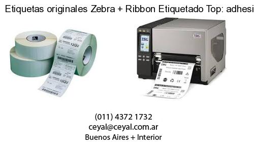 Etiquetas originales Zebra   Ribbon Etiquetado Top: adhesivo   ribbo