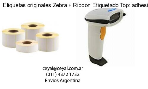 Etiquetas originales Zebra   Ribbon Etiquetado Top: adhesivo   ribbo