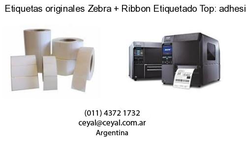 Etiquetas originales Zebra   Ribbon Etiquetado Top: adhesivo   ribbo