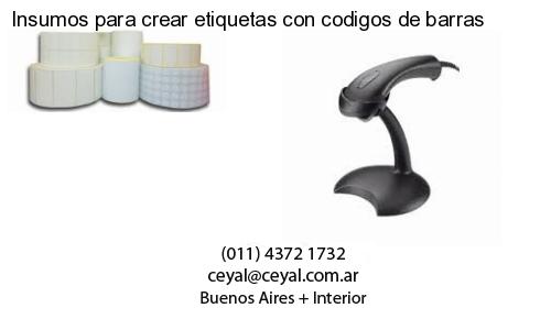Insumos para crear etiquetas con codigos de barras