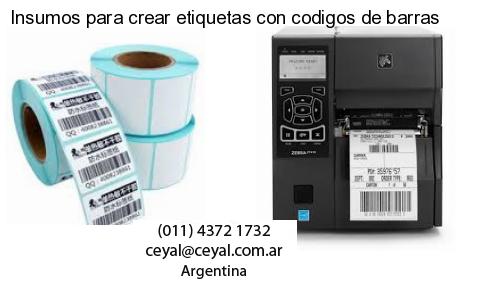 Insumos para crear etiquetas con codigos de barras
