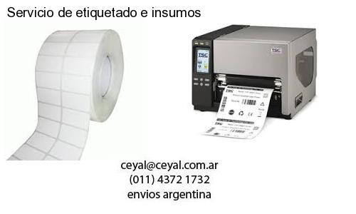 Servicio de etiquetado e insumos