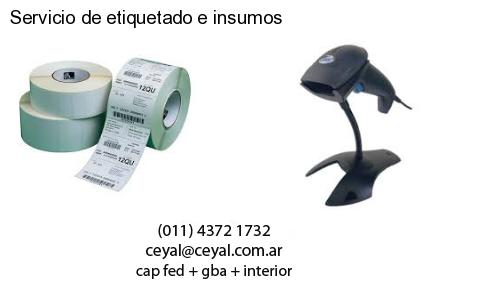 Servicio de etiquetado e insumos