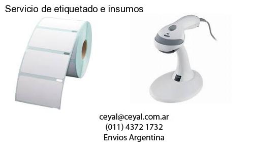 Servicio de etiquetado e insumos