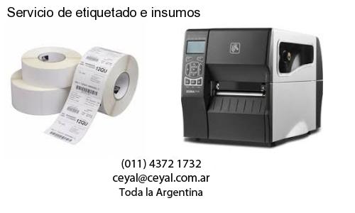 Servicio de etiquetado e insumos