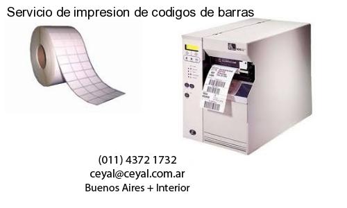 Servicio de impresion de codigos de barras