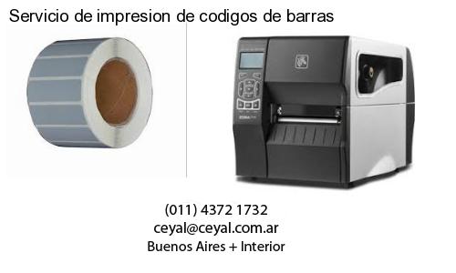 Servicio de impresion de codigos de barras