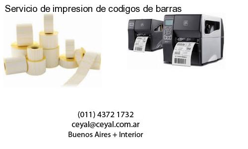 Servicio de impresion de codigos de barras