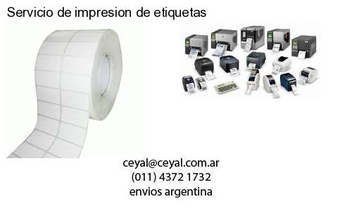 Servicio de impresion de etiquetas