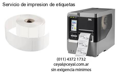 Servicio de impresion de etiquetas