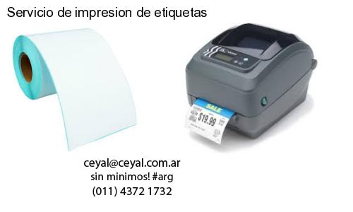 Servicio de impresion de etiquetas