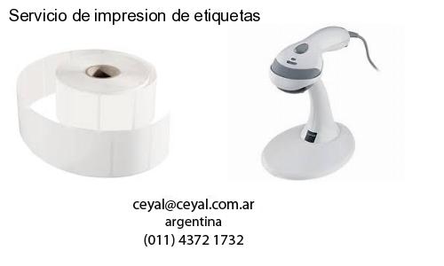 Servicio de impresion de etiquetas