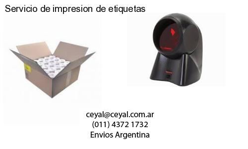 Servicio de impresion de etiquetas