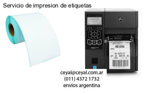 Servicio de impresion de etiquetas