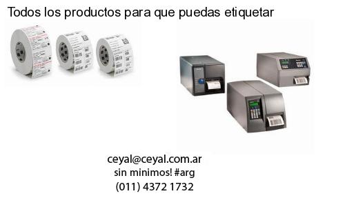 Todos los productos para que puedas etiquetar