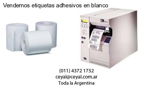Vendemos etiquetas adhesivos en blanco