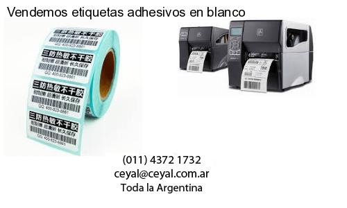 Vendemos etiquetas adhesivos en blanco