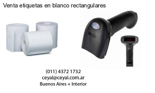 Venta etiquetas en blanco rectangulares