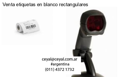 Venta etiquetas en blanco rectangulares