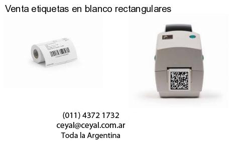 Venta etiquetas en blanco rectangulares