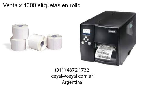 Venta x 1000 etiquetas en rollo