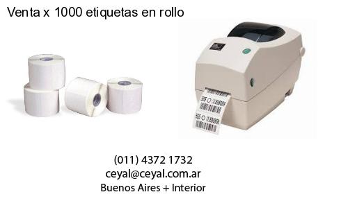 Venta x 1000 etiquetas en rollo