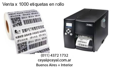 Venta x 1000 etiquetas en rollo