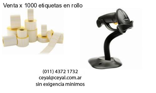 Venta x 1000 etiquetas en rollo