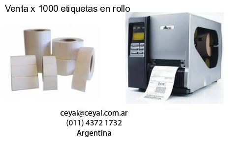 Venta x 1000 etiquetas en rollo