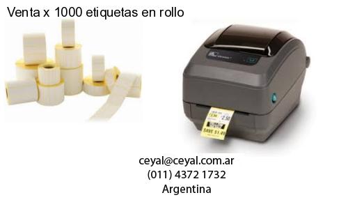 Venta x 1000 etiquetas en rollo