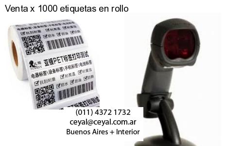 Venta x 1000 etiquetas en rollo