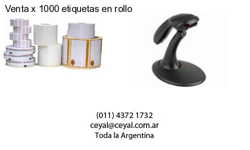 Venta x 1000 etiquetas en rollo