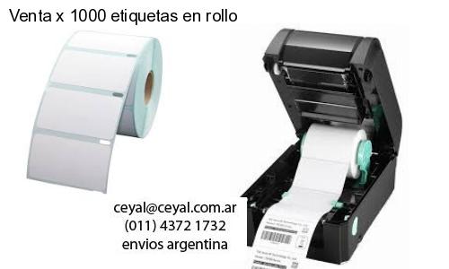 Venta x 1000 etiquetas en rollo